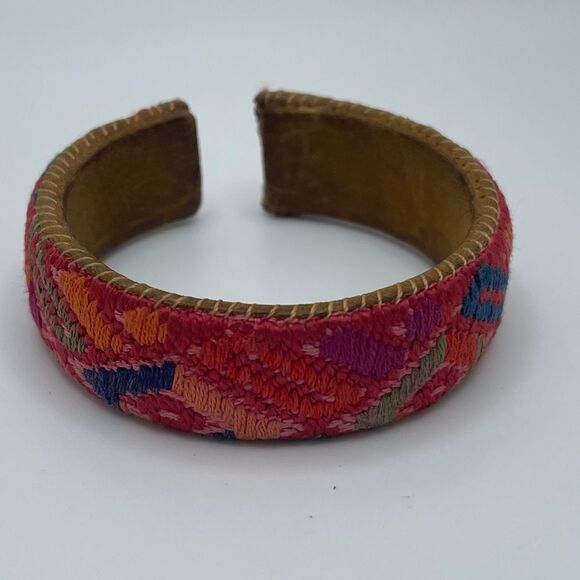 Colorful Embroidered Cuff Bracelet - Picture 4 of 4